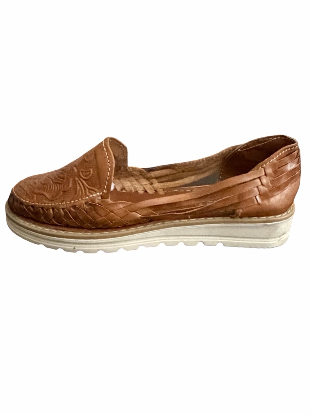 ARTESANIAS MECHICA Huarache Loafers Mexican Boho Slip-Ons Moccasins Shoes Flats - Picture 5 of 11